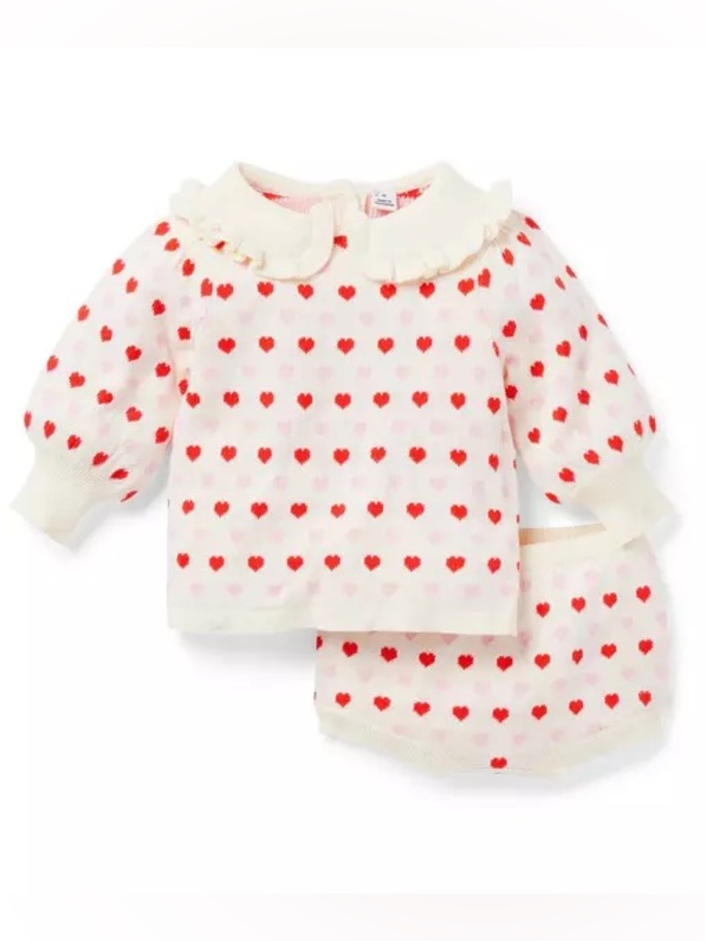 Janie and Jack Baby Heart Matching Set